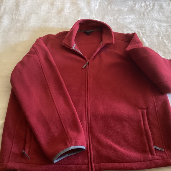 Lands’ End Men Fleece Jacket with Side Pockets and Full length zipper - Picture 4 of 8